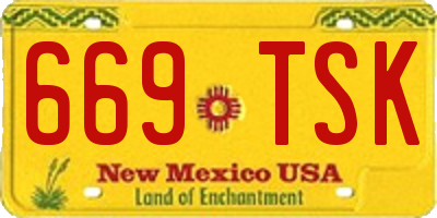 NM license plate 669TSK