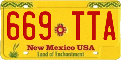 NM license plate 669TTA