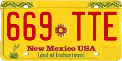 NM license plate 669TTE
