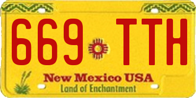 NM license plate 669TTH