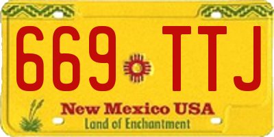 NM license plate 669TTJ