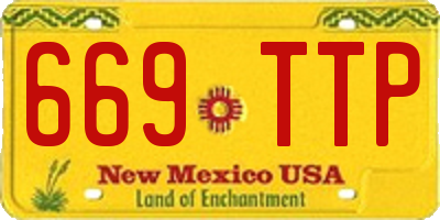 NM license plate 669TTP