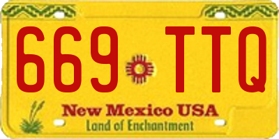 NM license plate 669TTQ