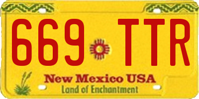 NM license plate 669TTR