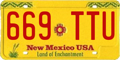NM license plate 669TTU