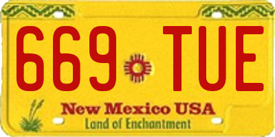 NM license plate 669TUE