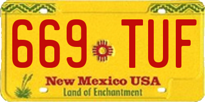 NM license plate 669TUF
