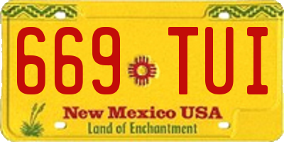 NM license plate 669TUI