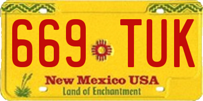 NM license plate 669TUK