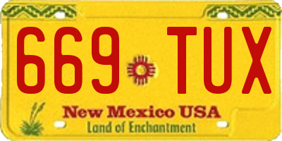 NM license plate 669TUX