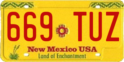 NM license plate 669TUZ