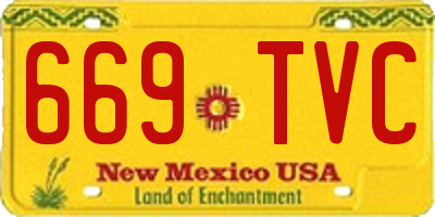 NM license plate 669TVC