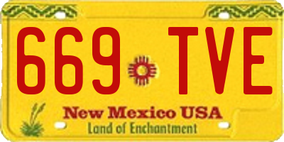 NM license plate 669TVE