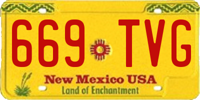 NM license plate 669TVG