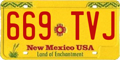 NM license plate 669TVJ