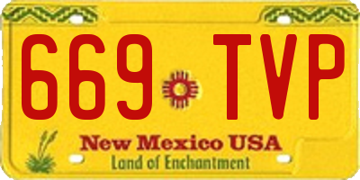 NM license plate 669TVP