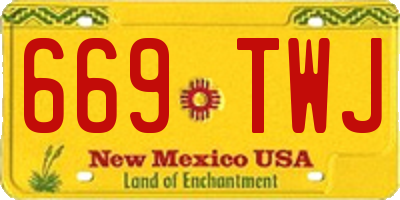 NM license plate 669TWJ