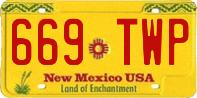 NM license plate 669TWP