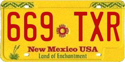 NM license plate 669TXR
