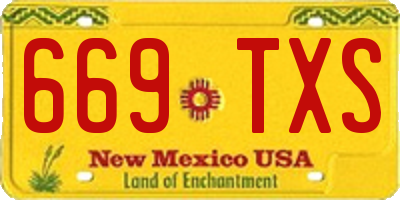 NM license plate 669TXS