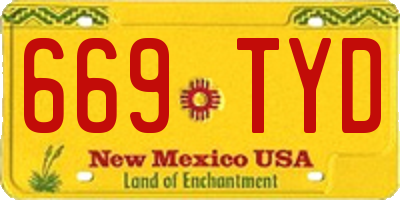 NM license plate 669TYD