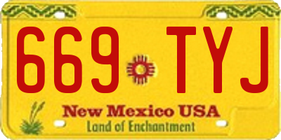 NM license plate 669TYJ