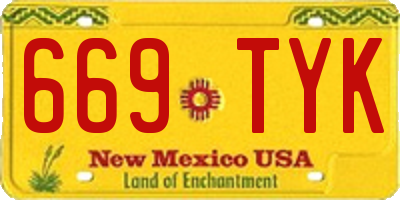 NM license plate 669TYK