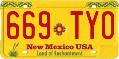 NM license plate 669TYO