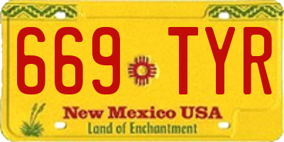 NM license plate 669TYR