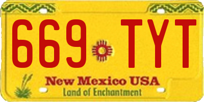 NM license plate 669TYT