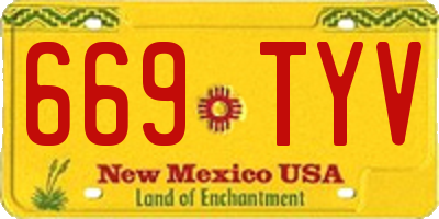 NM license plate 669TYV