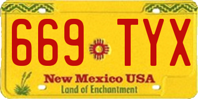 NM license plate 669TYX