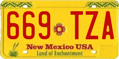 NM license plate 669TZA