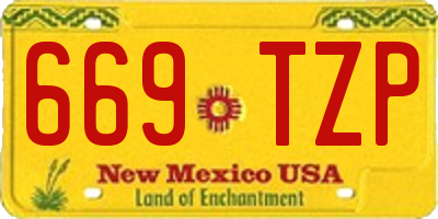 NM license plate 669TZP