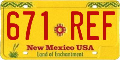 NM license plate 671REF