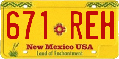NM license plate 671REH