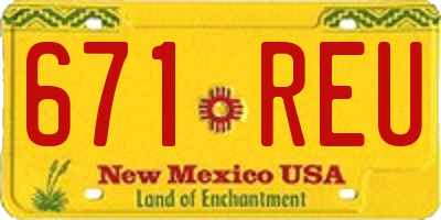 NM license plate 671REU