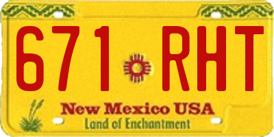 NM license plate 671RHT