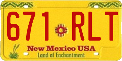 NM license plate 671RLT