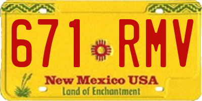 NM license plate 671RMV