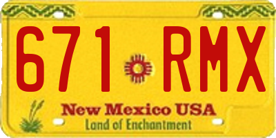 NM license plate 671RMX