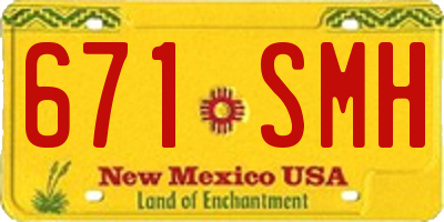 NM license plate 671SMH