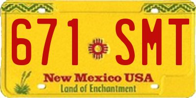 NM license plate 671SMT