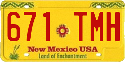 NM license plate 671TMH