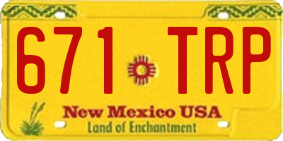 NM license plate 671TRP