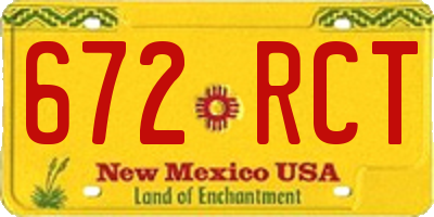 NM license plate 672RCT