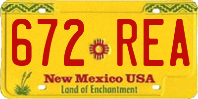 NM license plate 672REA