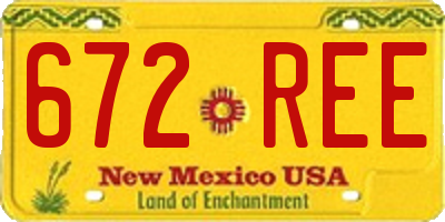 NM license plate 672REE