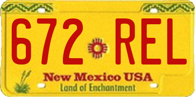 NM license plate 672REL
