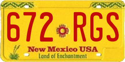 NM license plate 672RGS